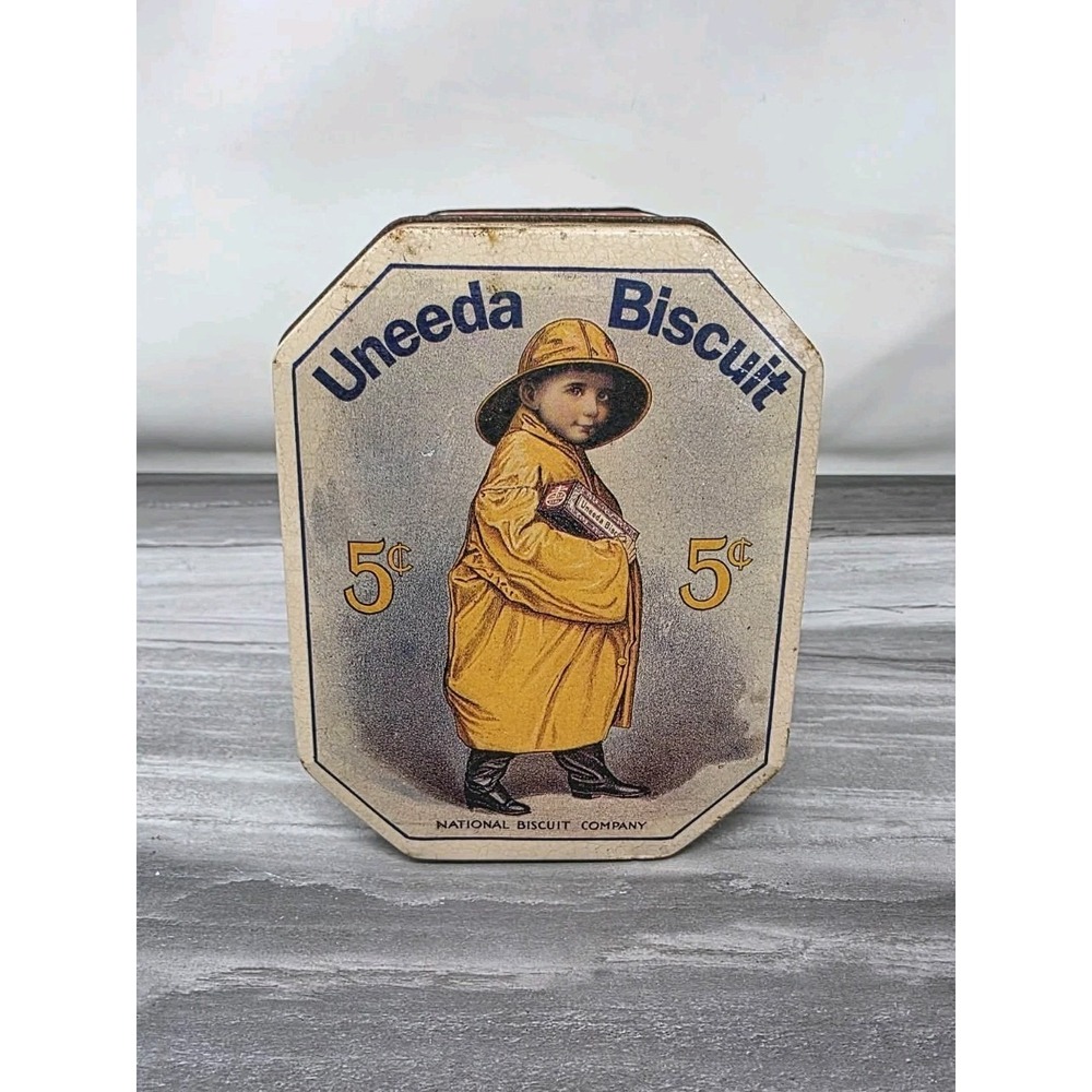 Vintage‎ Nabisco Uneeda Biscuit Tin 1923 Bristol Ware Collectible Cookie Cracker
